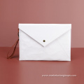 Vintage Kraft Envelop Handbag White Slim Paper Clutch Bag